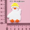 Pegamento suave de PVC, dibujos animados, creativo, cuello torcido, pato, accesorios, bricolaje, joyería, funda para teléfono móvil, soporte, zapatillas, parche decorativo para taza