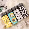 Cuecas Boxer Masculinas Cartoon Modernas, Fofas de Tamanho Grande Respiráveis para Jovens, Shorts Boxer Estudante