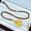 Loja de Ouro Mesmo Estilo Ouro Antigo Banhado a Ouro Diamante Incrustado Quatro Beldades da Vida Pingente Feito à Mão Cobre Banhado a Ouro Colar Joias Transmissão ao Vivo