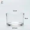 Taza de Vela de Vidrio Taza Vacía Decoración de Sala de Estar Botella de Aromaterapia Taza de Regalo para Velas Portavelas de Cristal Taza Portavelas Transparente al por Mayor