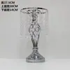Adereços de Casamento Estilo Europeu Vaso de Flores de Ferro Forjado Decoração da Mesa Principal Arrumador de Flores Mesa de Assinaturas Suporte de Flores de Cristal Recipientes Ornamentos de Flores de Mesa