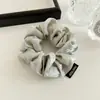 Goma para el pelo scrunchie de hilo perlado de alta gama coreana con acabado brillante, adecuada para coletas, cinta para el pelo plisada de tela, accesorio elástico para el cabello