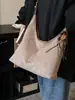 Bolso de Felpa Gamuzada para Mujer Estilo Nuevo 2026 Versátil para el Uso Diario y el Trabajo Bolso de Hombro Casual Gran Capacidad Bolso Tote Tipo Cubo