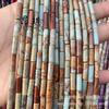 4 * 13mm natural imperador tubo de pedra contas soltas contas diy artesanal frisado pedra natural cilíndrica barril contas espaçador contas