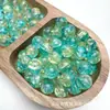 Contas Redondas de Vidro Florais Rachadas com Gelo Transparente, Contas de Vidro, Contas Soltas, Materiais para Miçangas Artesanais DIY, Acessórios para Joias de Pulseira Venda por Atacado