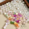 Caramelo Arcoíris Rosa Transmisión en Vivo de Douyin Popular Cambia de Color con Luz UV Ojo de Gato Colorido Resina Cuentas Sueltas Pulsera DIY