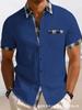 Camisa de verano para hombre, estilo europeo y americano, de manga corta, a cuadros, informal, de moda, 2024