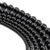 Cuentas de Vidrio Negras Brillantes Cuentas Sueltas Accesorios para Joyería DIY Cuentas de Vidrio Negras DIY Venta al por Mayor Transfronteriza Pulsera de Cuentas Collar