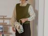 Chaleco de Punto Apilado Estilo Francés para Mujer Primavera y Otoño Moda 2024 Nueva Llegada Suéter Holgado sin Mangas Chaleco