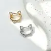 Broche de Gatinho Desenho Animado com Strass Estilo Japonês Feminino Fofo Alfinete Anti-Exposição Mini Corsage Acessórios Fixos para Roupa