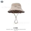 Chapéu de pescador estilo dopamina para mulheres, primavera/verão, lavado, aba larga, férias, borda desfiada, jeans, proteção solar, ao ar livre, caminhada