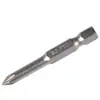 Steel Shield Tools Broca para Destornillador de Cabeza Única Cruz 50 mm de Largo Duradera Acero Aleado S2 Broca para Destornillador Eléctrico Manual