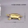 Figura de Tortuga de Latón Puro, Regalo Cultural Vintage, Decoración del Hogar, Mascota de Té para Escritorio, Adorno Artesanal