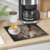 Tapete para máquina de café transfronteiriço tapete de bancada de lama de diatomáceas tapete de proteção para balcão de cozinha tapete isolante lavável tapete de drenagem absorvente mesa