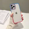 Em Estoque Comércio Exterior Atacado Adequado para Apple 15 Capa de Telefone Metálica Degradê, Capa Rígida Transparente Colorida para iPhone 16