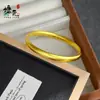 Loja de Ouro Mesmo Estilo Ouro de Areia Vietnamita Anel Liso Pulseira Sutra do Coração Anel Liso Antigo Feminino Pulseira Sutra do Coração Joia de Mão Sólida Atacado
