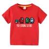 2023 roupas infantis transfronteiriças roupas de verão infantis camiseta de manga curta among us camiseta de manga meia-manga lobo espacial kill meninos top