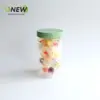 Pote Redondo de 500ml Pote Espiral para Alimentos Garrafa Plástica PET Pote Plástico Pote para Biscoitos Flor Chá Nozes Lanche Pote para Embalagem