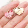 Aleación de zinc esmalte Día de San Valentín corazón hueco carta de amor amuleto flor de rosa pulsera collar DIY accesorios de joyería