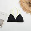 Spice Girl Un Triángulo Negro Copa Hermoso Espalda Sujetador Cuello Halter Color Contraste Interior Sexy Francés Sling Ropa Interior Pecho Pequeño Fina