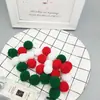 Bola de Pelusa diy pompón rojo Blanco verde tamaño bola de felpa material para árbol de Navidad bola de pelo bola de pelo de Navidad Pequeño