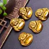 Colgante de Buda de piedra ojo de tigre natural colgante de piedra de madera tallado tridimensional hecho a mano accesorios de collar para parejas de hombres y mujeres