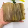 Peine de cuerno de buey amarillo natural 10X5.5 para eliminar pulgas y piojos, peine de cuerno de buey para huevos de piojos y caspa, peine antiestático para niños para eliminar piojos