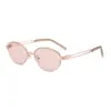 Gafas de sol Fak Mismo Estilo Titanio Puro Medio Marco Columna Vertebral para Mujer 55 Estilo Old Money Ojo de Gato Medio Marco Gafas de Sol Mm98713