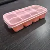 Suministro directo de fábrica molde pequeño para cubitos de hielo de 8 compartimentos, fondo suave, grado alimenticio, charola para cubitos de hielo con tapa para catering, bebidas frías, comida para bebés y uso doméstico