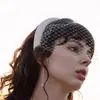 Tocador de Novia para Sesión de Fotos de Registro de Matrimonio, Accesorio de Red para Cubrir el Rostro, Accesorio para el Cabello Estilo Retro Francés, Lazo de Moda Versátil