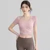 Ropa de Yoga Estilo Nuevo 2026 para Mujer, Cubierta de Malla, Traje de Manga Corta de Secado Rápido para Running, Fitness, Pilates, Yoga para Mujer al por Mayor