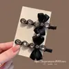 Exquisita Horquilla de Lazo de Zirconia para Mujer, Pinza para el Cabello de Alta Gama y Elegante, Pinza Lateral Pequeña, Pinza para Flequillo, Accesorio para el Cabello, Pasador