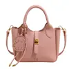 Diseño Nicho Transfronterizo Bolso Balde Portátil para Mujer 2025 Nuevo Estilo Coreano Simple y Versátil Patrón Adoquinado Bolso Bandolera de Hombro Único