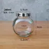 Frasco de Vidro Transparente Plano com Tampa Pote para Doces Pote para Chá Aromatizado Pote Selado Frasco para Temperos da Cozinha Frasco de Armazenamento Embalagem para Atacado