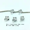 Cuentas grandes de aleación estilo Panjia transfronterizas, accesorios de joyería estilo vintage de plata antigua, materiales para cuentas espaciadoras de pulseras y aretes DIY