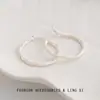 Pendientes Geométricos de Círculo Envolventes, Simples y Elegantes, Aros Dorados Personalizados de Moda Nicho, Estilo de Lujo Ligero, Pendientes de Gama Alta