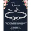 Amazon Transfronterizo Ilimitado Pulsera de Tenis Ajustable para Esposa, Madre, Tía, Hermana, Regalo de Cumpleaños Graduación
