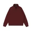 Sudadera con media cremallera estilo americano, versión coreana para primavera y otoño, nuevo corte holgado, cuello alto versátil, jersey de marca moderna, top casual simple