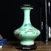 Vaso de cerâmica ornamentos sombra azul esmalte ouro lótus pequeno vaso jingdezhen flor inserção sala estar decorativo cerâmica presente