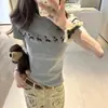 Camiseta de Manga Curta com Letras Estilo Retro Americano para Mulheres, Estilo Quente de Verão, Slim Fit, Valoriza a Silhueta, Top Estilo Garota Spicy