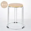 Taburete de Madera Maciza, Elegante Taburete para Cambiarse los Zapatos, Taburete Redondo Engrosado, Taburete con Almacenamiento, Taburete Sólido, Taburete de Hierro, Taburete Redondo de Hierro, Taburete Engrosado Reforzado