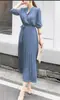 Novo Vestido Plissado de Manga Longa Feminino Slim Fit Cintura Apertada Emagrecedor Estilo Coreano Saia Plissada Longa Elegante Vestido Primavera e Outono 2024