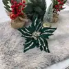 Atacado do Fabricante Flores de Natal, Decorações de Natal para o Festival da Primavera, Flores de Natal, Flores Artificiais Feitas à Mão, Flores de Natal Populares Transfronteiriças