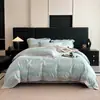 26 Novos Modelos de Conjunto de Roupa de Cama de Quatro Peças Impresso Digitalmente de Alta Densidade em Algodão Amigo da Pele, Conjunto de Lençóis de Cama Estilo Simples de Luxo Leve