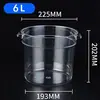 Recipiente Redondo de Armazenamento Comercial, Pote Transparente para Alimentos e Grãos com Tampa, Pote para Arroz, Pote para Cereais, Pote para Farinha, Projetado Especialmente para Gatos