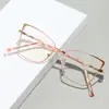 Gafas Nuevas Transfronterizas de Marco Grande 2025 con un Moderno Diseño Metálico de Ojo de Gato Bicolor, Adecuadas para Lentes de Prescripción