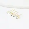 Pendiente de Perla con Aguja de Plata s925 Montura de Tachuela Chapado en Oro de 18K Base de Montura Redonda para Perla Accesorios para Pendientes Personalización de Pendientes de Tachuela A64