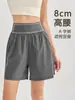 Shorts deportivos de cintura alta para control de abdomen para mujer, de verano para correr, fitness, holgados, casuales, de secado rápido, para yoga, talla grande para mujeres de talla grande