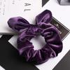 Diadema de terciopelo vintage Qiyue Cuerda para el pelo de orejas de conejo de terciopelo Tocado flor Popular en Amazon en stock 30 colores C66