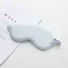 Máscara de ojos para dormir de seda sintética de doble cara, bloqueadora de luz, correa elástica, máscara de ojos de belleza transpirable de color sólido para viajes, protector de ojos para siestas